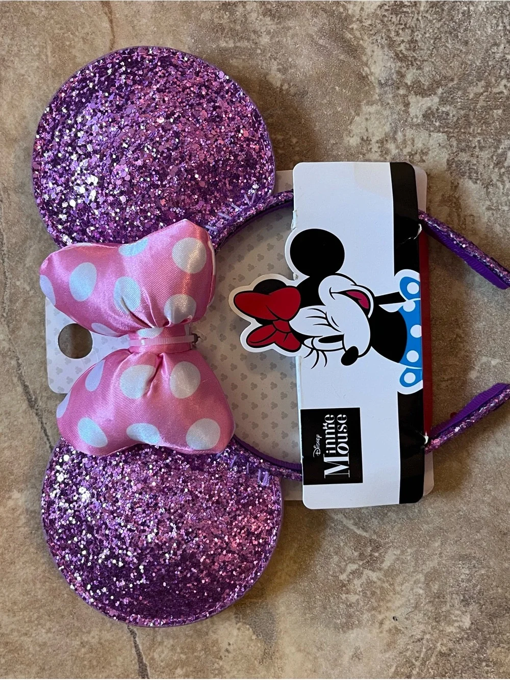 Disney Minnie Mouse Sequin Ears Headband Pink Purple NWT Adult Kids